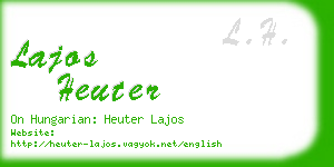 lajos heuter business card